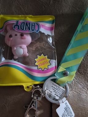 Claire's Candy Bag Charm Keychain Bag Charm Kids Adults Wristband Collectiable